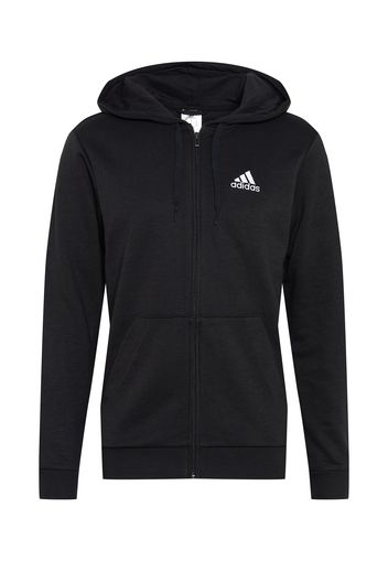 ADIDAS PERFORMANCE Giacca di felpa sportiva  nero / bianco