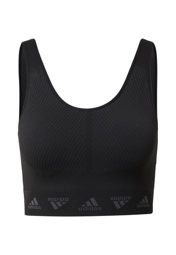 ADIDAS PERFORMANCE Reggiseno sportivo  nero / grigio