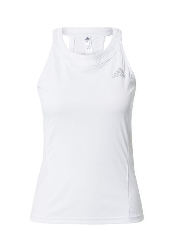 ADIDAS PERFORMANCE Top sportivo  bianco / grigio chiaro