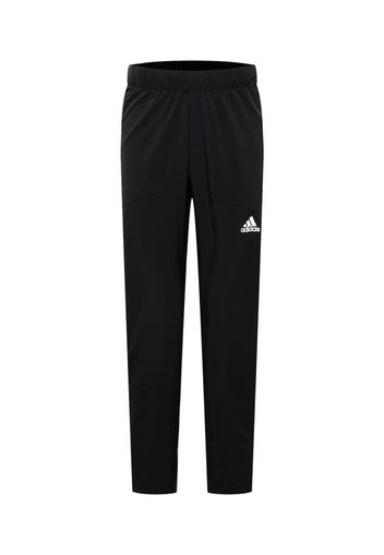 ADIDAS PERFORMANCE Pantaloni sportivi  nero / bianco