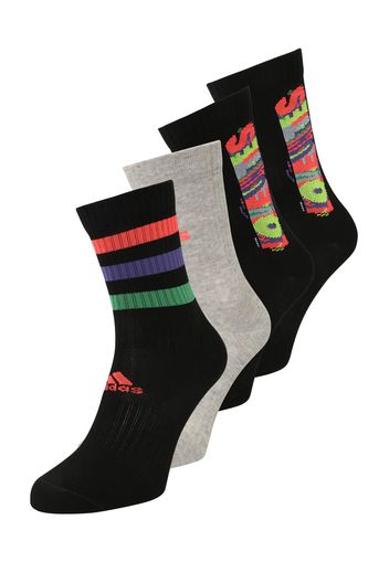 ADIDAS PERFORMANCE Calzino sportivo  nero / grigio sfumato / rosso chiaro / verde / blu