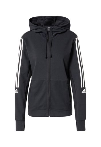 ADIDAS PERFORMANCE Giacca di felpa sportiva  nero / bianco