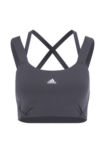 ADIDAS PERFORMANCE Reggiseno sportivo  bianco / grigio basalto