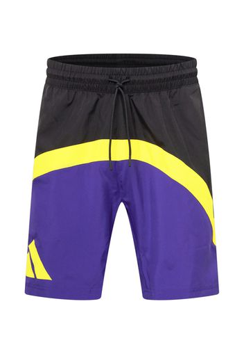 ADIDAS PERFORMANCE Pantaloni sportivi 'Galaxy'  nero / blu violetto / giallo