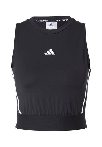 ADIDAS PERFORMANCE Top sportivo 'Techfit'  nero / bianco / grigio