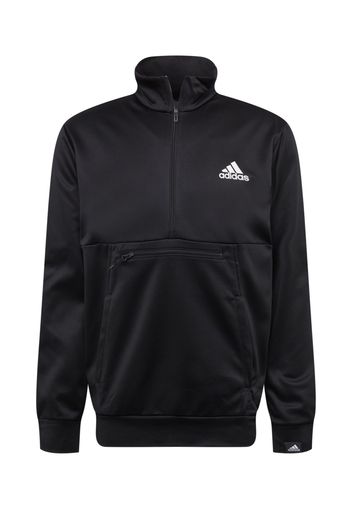 ADIDAS PERFORMANCE Felpa sportiva  nero / bianco