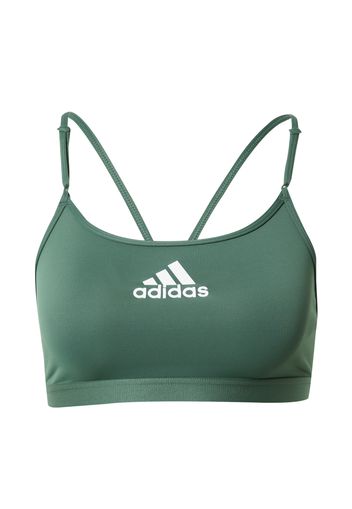 ADIDAS PERFORMANCE Reggiseno sportivo  verde erba / bianco