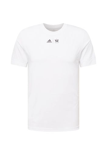 ADIDAS PERFORMANCE Maglia funzionale 'New York'  bianco / rosa / nero / marrone