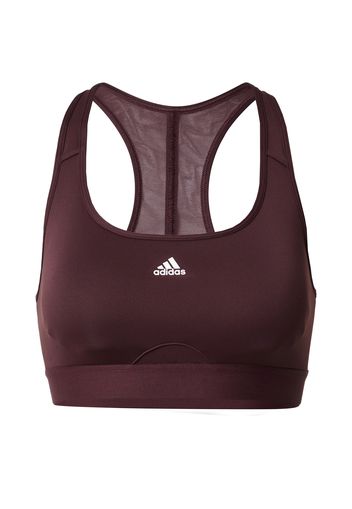 ADIDAS PERFORMANCE Reggiseno sportivo  marrone / bianco