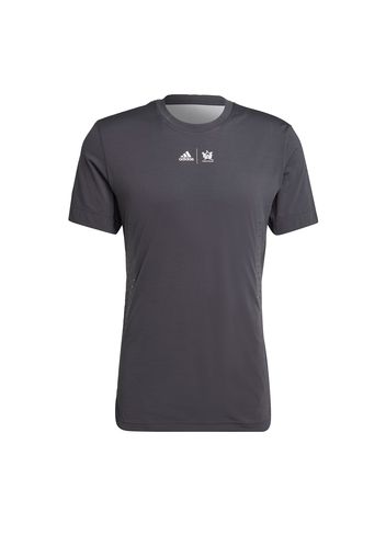 ADIDAS PERFORMANCE Maglia funzionale 'New York'  marrone scuro / grigio / nero / bianco