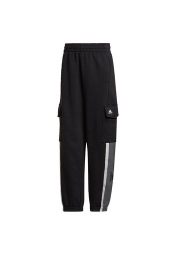 ADIDAS PERFORMANCE Pantaloni sportivi 'Essentials'  grigio / nero / bianco