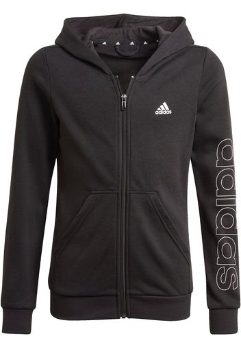 ADIDAS PERFORMANCE Giacca di felpa sportiva  nero / bianco