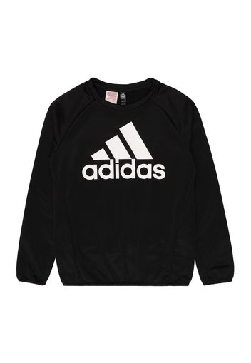 ADIDAS PERFORMANCE Felpa sportiva  nero / bianco