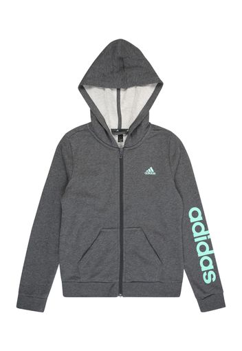 ADIDAS PERFORMANCE Giacca di felpa sportiva  grigio sfumato / menta