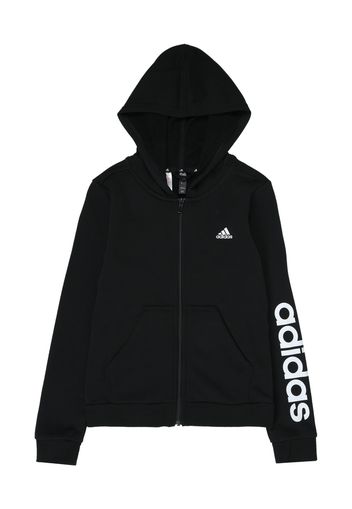 ADIDAS PERFORMANCE Giacca di felpa sportiva  nero / bianco