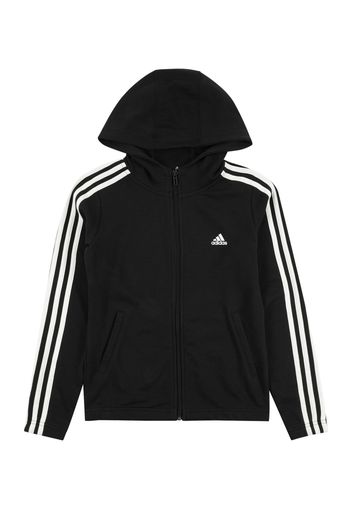 ADIDAS PERFORMANCE Giacca di felpa sportiva  nero / bianco