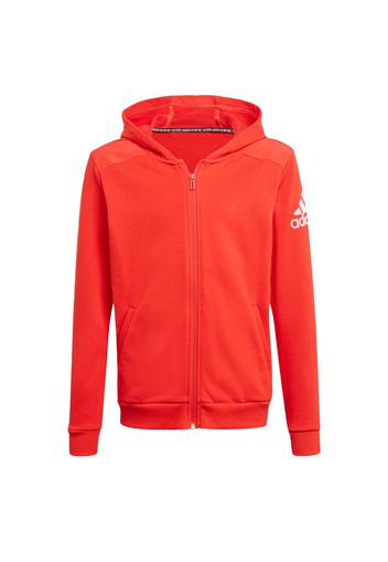 ADIDAS PERFORMANCE Giacca di felpa sportiva  rosso chiaro / bianco