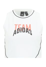 ADIDAS PERFORMANCE Top sportivo  bianco / nero / salmone