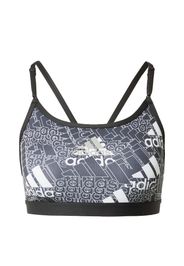 ADIDAS PERFORMANCE Reggiseno sportivo  nero / bianco / grigio basalto / grigio