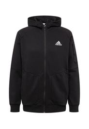 ADIDAS PERFORMANCE Giacca di felpa sportiva  nero / bianco