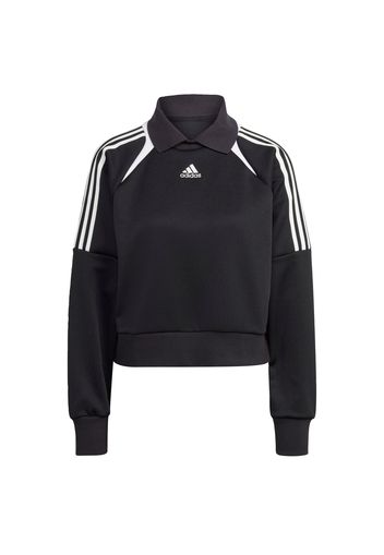 ADIDAS SPORTSWEAR Felpa sportiva  nero / bianco