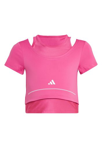 ADIDAS SPORTSWEAR Maglia funzionale  grigio / fucsia / bianco