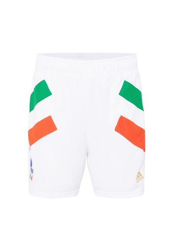 ADIDAS SPORTSWEAR Pantaloni sportivi 'FIGC Italien'  giallo oro / verde erba / rosso acceso / bianco