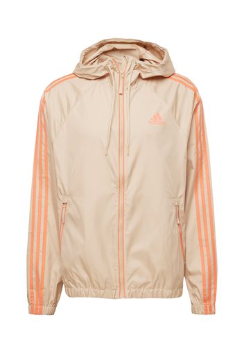 ADIDAS SPORTSWEAR Giacca sportiva  beige / arancione scuro