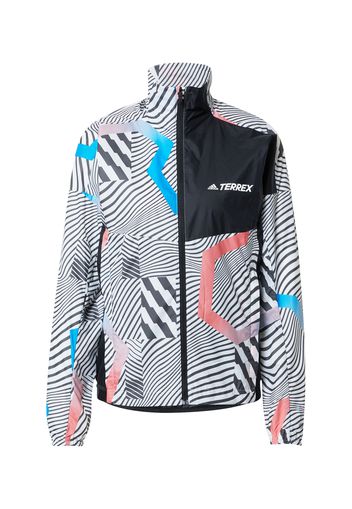 adidas Terrex Giacca per outdoor  bianco / nero / azzurro / rosso chiaro