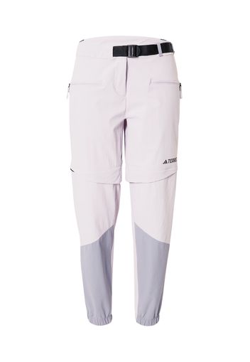 ADIDAS TERREX Pantaloni sportivi 'UTILITAS'  grigio argento / nero / bianco