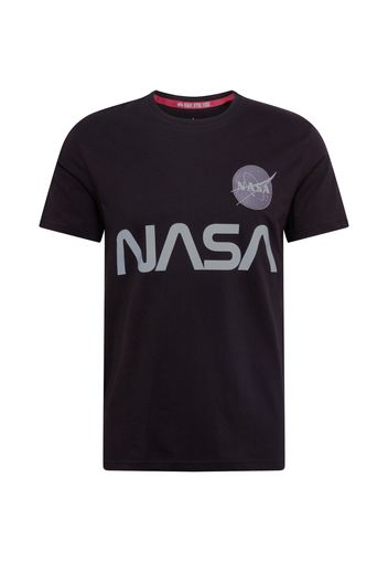 ALPHA INDUSTRIES Maglietta 'NASA Reflective'  nero