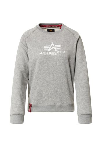 ALPHA INDUSTRIES Felpa  grigio sfumato / bianco