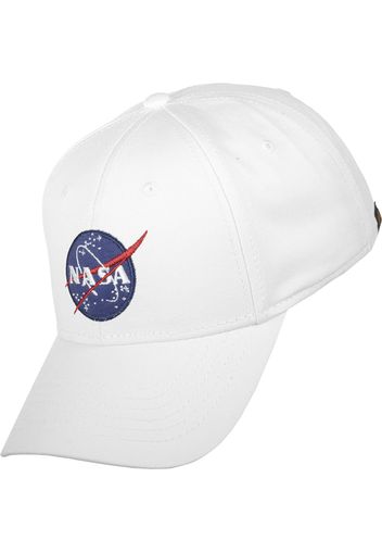 ALPHA INDUSTRIES Cappello da baseball 'Nasa'  bianco / blu reale / rosso chiaro