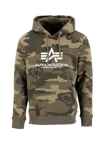 ALPHA INDUSTRIES Felpa  marrone / oliva / bianco