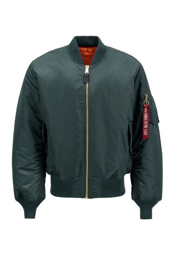 ALPHA INDUSTRIES Giacca di mezza stagione 'MA-1'  verde scuro / arancione