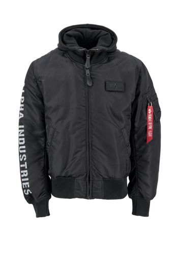 ALPHA INDUSTRIES Giacca di mezza stagione 'MA-1 D-Tec SE'  nero / bianco