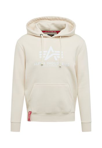 ALPHA INDUSTRIES Felpa  crema / bianco