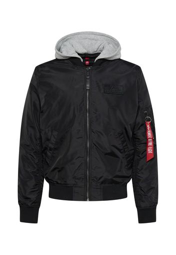 ALPHA INDUSTRIES Giacca di mezza stagione  nero / grigio sfumato / bianco