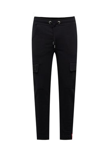 ALPHA INDUSTRIES Pantaloni cargo 'Terry'  nero