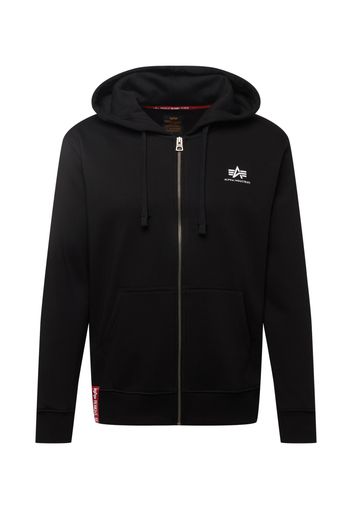 ALPHA INDUSTRIES Sweatjacke  nero / bianco / rosso