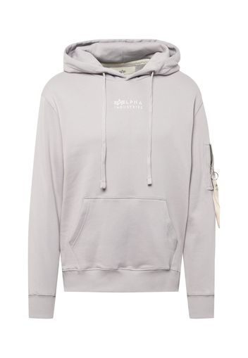 ALPHA INDUSTRIES Felpa  grigio / bianco