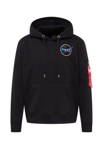 ALPHA INDUSTRIES Felpa 'Dark Side'  nero / arancione / bianco / blu chiaro