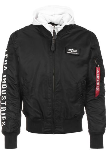 ALPHA INDUSTRIES Giacca di mezza stagione  nero / bianco / rosso