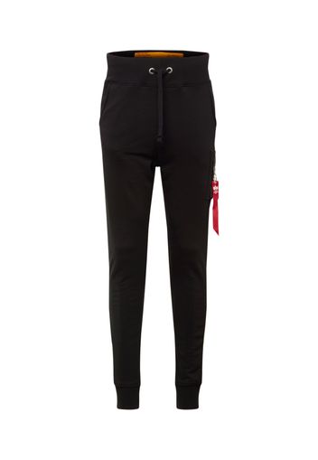 ALPHA INDUSTRIES Pantaloni 'X-Fit'  nero / rosso