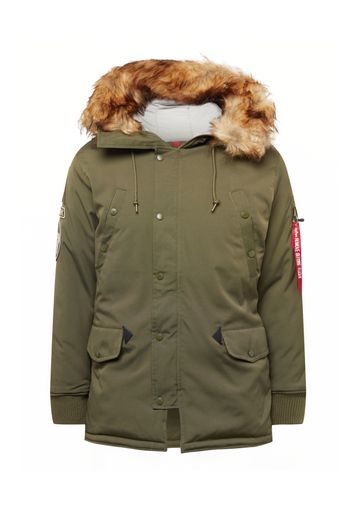 ALPHA INDUSTRIES Giacca invernale 'Arctic Discoverer'  cachi / rosso / bianco / blu chiaro