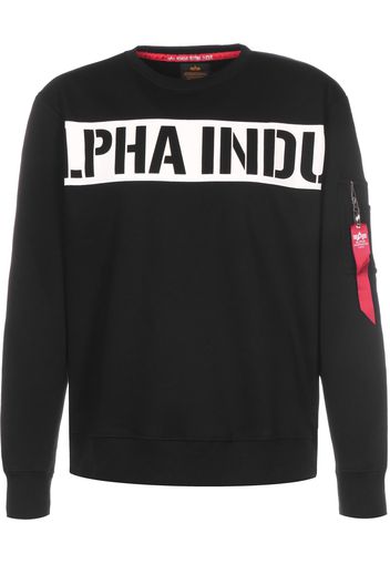 ALPHA INDUSTRIES Felpa  nero / bianco / rosso