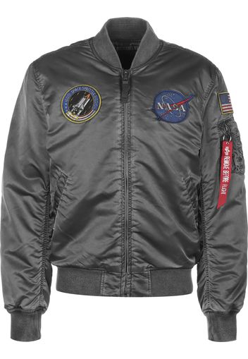 ALPHA INDUSTRIES Giacca di mezza stagione 'MA-1 VF NASA'  grigio / rosso / blu