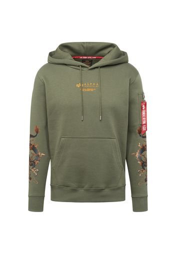 ALPHA INDUSTRIES Felpa 'Dragon'  giallo / grigio scuro / oliva / rosso