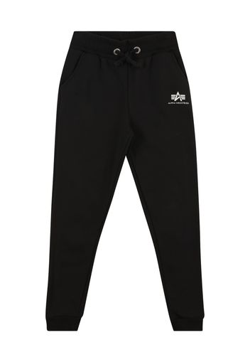 ALPHA INDUSTRIES Pantaloni  nero / bianco