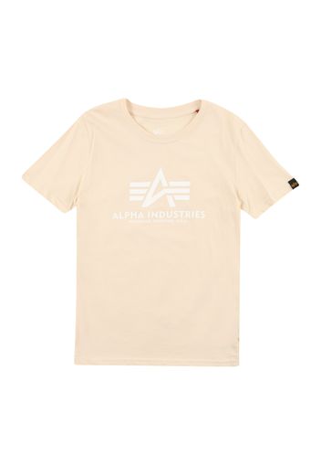 ALPHA INDUSTRIES Maglietta  beige chiaro / bianco